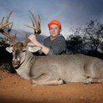 169" South Texas Whitetail Deer with Hunter at El Monte Gringo Ranch.